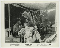 2a114 AFRICAN QUEEN 8x10.25 still R1968 Humphrey Boggart in boat with two African native men!