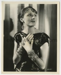 2a177 BENITA HUME 8x10.25 still 1933 w/lots of jewelry & cool beaded gown in Worst Woman in Paris!