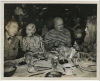 2a208 BLACK SLEEP candid 8x10 still 1956 Lugosi, Carradine & others in monster makeup at restaurant!