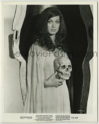 2a216 BLOOD FROM THE MUMMY'S TOMB 8x10.25 still 1972 portrait of sexy Valerie Leon holding skull!