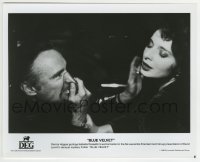 2a221 BLUE VELVET 8x10 still 1986 Dennis Hopper as Isabella Rossellini's evil tormentor, Lynch