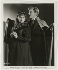 2a241 BRIDES OF DRACULA 8.25x10 still 1960 Hammer, c/u of vampire David Peel & Yvonne Monlaur!