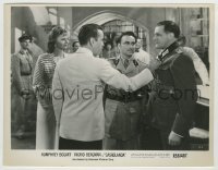2a268 CASABLANCA 8x10.25 still R1956 LeBeau watches Humphrey Bogart separate officers at bar!