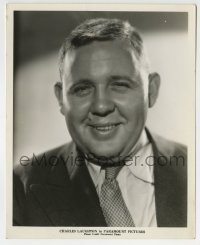 2a278 CHARLES LAUGHTON 8.25x10 still 1930s young head & shoulders smiling portrait in suit & tie!