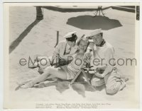 2a314 CORONADO candid 8x10.25 still 1935 Betty Burgess, Johnny Downs & Jack Haley at the beach!