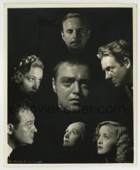 2a323 CRIME & PUNISHMENT 8x10 key book still 1935 montage of Lorre, Arnold & top cast by Lippman!