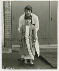 2a336 CURSE OF THE WEREWOLF candid 8x9.75 still 1961 Oliver Reed & boy who played him as a child!