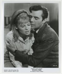 2a344 DARLING 8.25x10 still 1965 close up of Dirk Bogarde holding Julie Christie close to him!