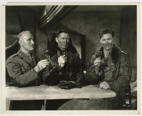 2a347 DAWN PATROL 8.25x10 still 1938 c/u of Errol Flynn, Donald Crisp & Carl Esmond toasting!
