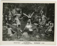 2a375 DISEMBODIED 8x10.25 still 1957 sexy female voodoo witch doctor Allison Hayes dancing by fire!
