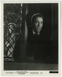2a394 DRACULA PRINCE OF DARKNESS 8.25x10 still 1966 vampire Christopher Lee glaring out window!