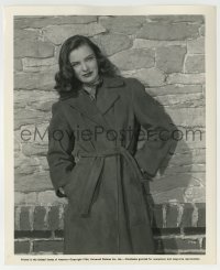 2a409 ELLA RAINES 8.25x10 still 1944 close portrait of the beautiful actress in trench coat!