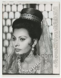 2a420 FALL OF THE ROMAN EMPIRE 7x9.25 news photo 1963 beautiful Sophia Loren as a Roman Princess!