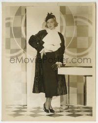2a433 FLORENCE DESMOND 8x10.25 still 1930s English actress modeling galyak, season's smartest fur!