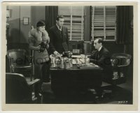 2a446 FRANKENSTEIN 8x10 still 1931 worried John Boles & Mae Clarke in guy's office, James Whale