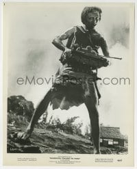 2a448 FRANKENSTEIN CONQUERS THE WORLD 8x10.25 still 1966 FX image of giant monster carrying tank!