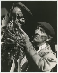 2a456 FROM BEYOND THE GRAVE deluxe 8x10 still 1975 great close up of Peter Cushing with skeleton!