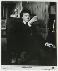 2a491 HAROLD & MAUDE 8x10 still 1971 close up of seated Bud Cort about to shoot himself!