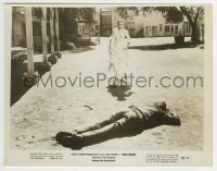 2a501 HIGH NOON 8x10.25 still 1952 quaker Grace Kelly by dead outlaw in street at film's climax!