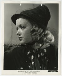 2a625 LOVE & HISSES 8.25x10 still 1937 c/u of beautiful Simone Simon wearing veiled hat!
