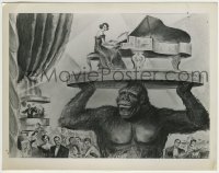 2a683 MIGHTY JOE YOUNG 8x10.25 still 1949 art of ape holding girl playing piano by Gene Widhoff!
