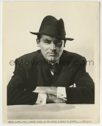 2a693 MR. LUCKY 8x10 still 1943 great portrait of gambler Cary Grant in suit, hat & bow tie!