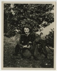2a735 PADDY THE NEXT BEST THING candid 8x10 still 1933 Janet Gaynor with her dogs between scenes!