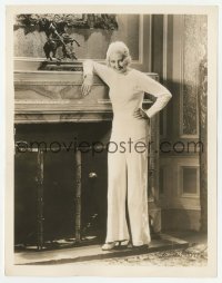 2a736 PAJAMA PARTY 8x10.25 still 1931 Thelma Todd wearing terrycloth lounging pajamas by fireplace!