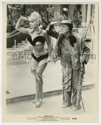 2a737 PAJAMA PARTY 8.25x10.25 still 1964 Buster Keaton as Native American & sexy Bobbi Shaw by pool!