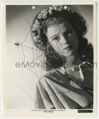 2a847 SPIDER 8.25x10 still 1945 cool portrait of pretty Faye Marlowe behind spider's web!