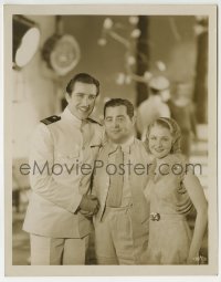2a854 STAND UP & CHEER candid 8x10.25 still 1934 John Boles, producer Brown & composer Sylvia Froos!