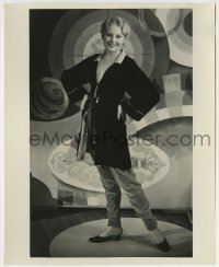 2a897 THELMA TODD 8x10 still 1930s in black velvet smock with red velvet trousers at Hal Roach!