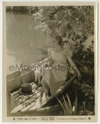2a904 THEY CALL IT SIN 8x10.25 still 1932 close up of pretty Loretta Young sitting in row boat!