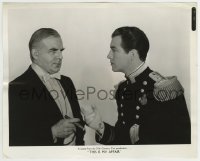 2a907 THIS IS MY AFFAIR 8.25x10 still 1937 close up of Robert Taylor & Frank Conroy with cigar!