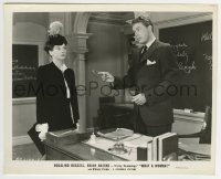 2a974 WHAT A WOMAN 8x10 still 1943 c/u of Willard Parker pointing at Rosalind Russell in classroom!