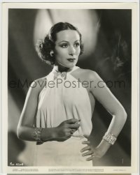 2a980 WIDOW FROM MONTE CARLO 8x10 still 1935 portrait of smoking Dolores Del Rio in sexy outfit!
