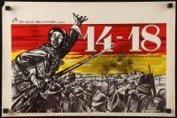 2b822 OVER THERE, 1914-18 Belgian 1963 Jean Aurel WWI documentary, cool artwork!