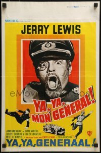 2b852 WHICH WAY TO THE FRONT Belgian 1970 wacky c/u of Jerry Lewis as German general w/monocle!