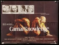 2b062 CARNAL KNOWLEDGE British quad 1971 Jack Nicholson, Candice Bergen, Art Garfunkel, Ann-Margret