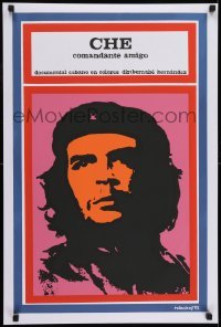 2b178 CHE COMANDANTE AMIGO Cuban R1990s great silkscreen art of revolutionary!