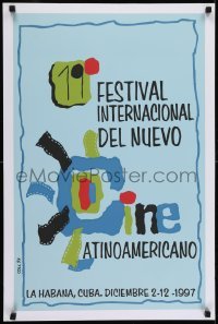 2b192 HAVANA FILM FESTIVAL blue style Cuban 1998 completely different cool artwork by Coll!