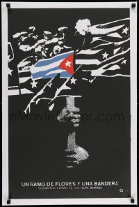 2b222 UN RAMO DE FLORES Y UNA BANDERA Cuban R1990s Luis Filipe Bernaza, cool artwork by Azcuy!