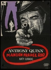 2b142 MAN FROM DEL RIO Danish 1960 Katy Jurado, great art of gunslinger Anthony Quinn!