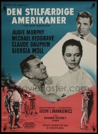 2b148 QUIET AMERICAN Danish 1958 Audie Murphy & Michael Redgrave in Vietnam, Graham Greene, Wenzel!