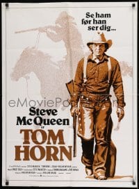 2b159 TOM HORN Danish 1980 see cowboy Steve McQueen in the title role before he sees you!