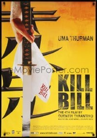 2b008 KILL BILL: VOL. 1 foil Dutch 2003 Quentin Tarantino, Uma Thurman holding katana!