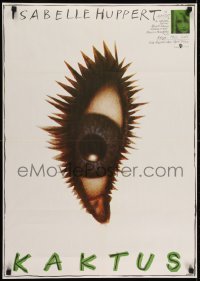2b400 CACTUS East German 23x32 1989 Isabelle Huppert, artwork of cactus eye by Ernst!