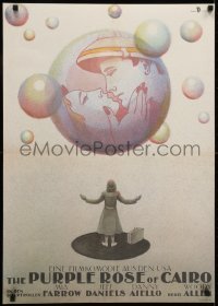 2b451 PURPLE ROSE OF CAIRO East German 23x32 1986 Woody Allen different art by Wengles!