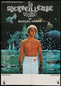2b045 LA MERVEILLEUSE VISITE French 23x32 1974 Marcel Carne, H.G. Wells' The Marvelous Visit!