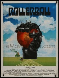 2b047 ROLLERBALL French 24x32 1975 cool completely different artwork by Jouineau Bourduge!
